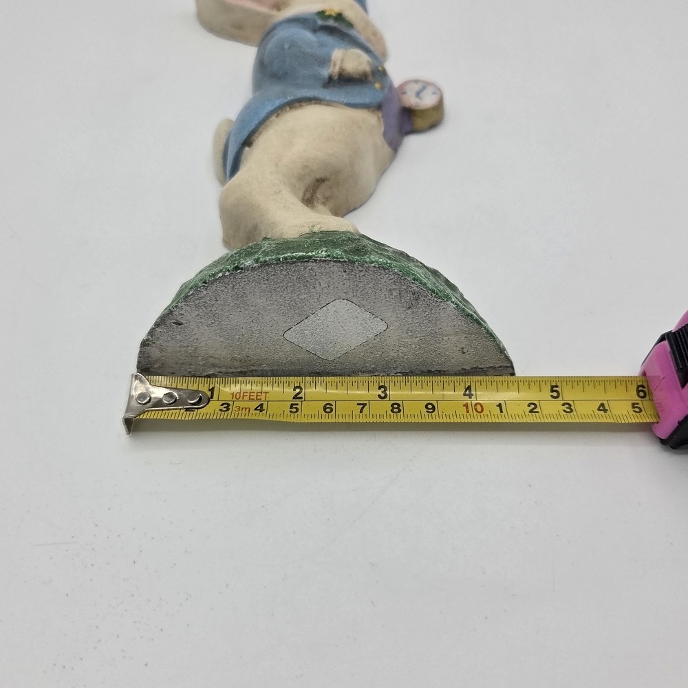 Midwest Importer Cast Iron Bunny Doorstop Alice In Wonderland White Rabbit Heavy - Picture 11 of 11